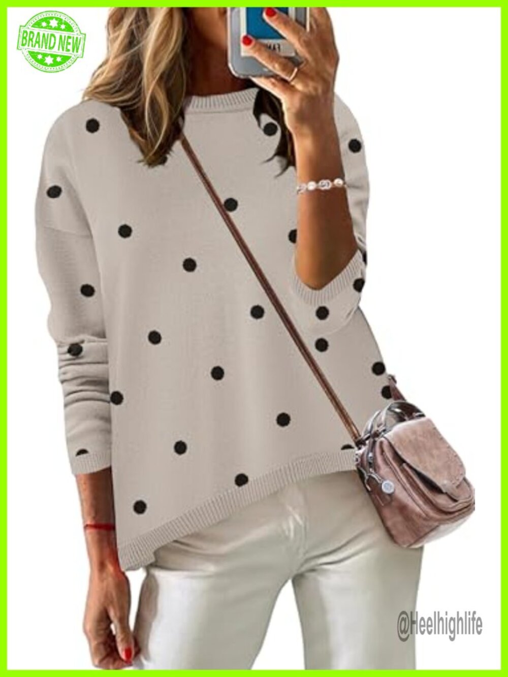 Zeagoo Womens Long Sleeve Knit Pullover Sweater Crewneck Drop Shoulder